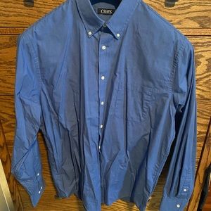 Chaps Dress Shirt 17 1/2 neck 36/37 Blue